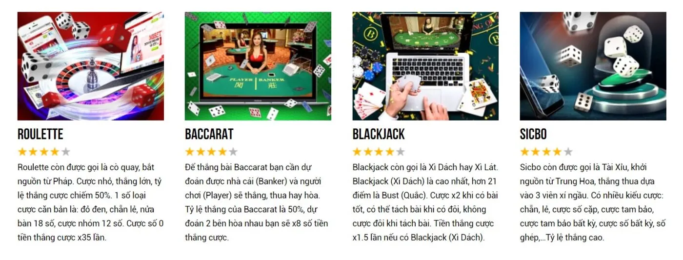 Sảnh casino của Mibet vô cùng chân thực với nhiều trò chơi hấp dẫn